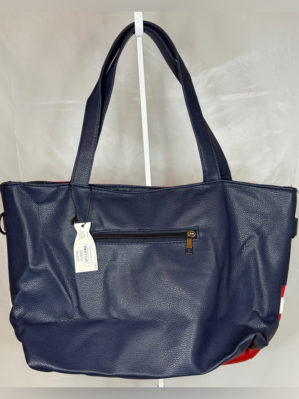 Femina American Flag Tote Bag NWT Red White Blue Patriotic Shoulder Purse - Picture 2 of 13